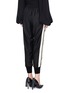 Back View - Click To Enlarge - LANVIN - Corded ribbon stripe wool pants