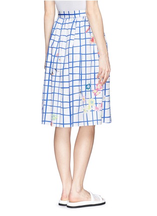 Back View - Click To Enlarge - Ç X FACONNABLE BY MIRA MIKATI - California grid check flare skirt