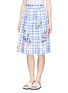 Front View - Click To Enlarge - Ç X FACONNABLE BY MIRA MIKATI - California grid check flare skirt