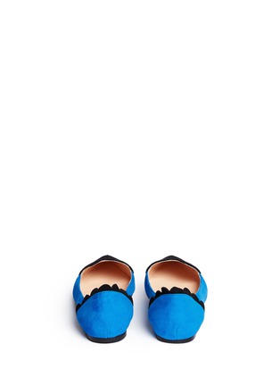 Back View - Click To Enlarge - ISA TAPIA - 'Clement' suede heart skimmer flats