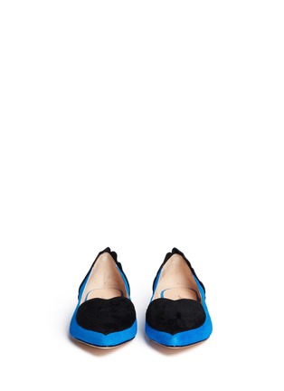 Figure View - Click To Enlarge - ISA TAPIA - 'Clement' suede heart skimmer flats