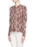 Front View - Click To Enlarge - STELLA MCCARTNEY - Contrast python print cardigan