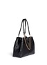 Front View - Click To Enlarge - SEE BY CHLOÉ - 'Beki' medium grainy leather chain tote