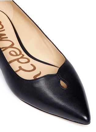 Detail View - Click To Enlarge - SAM EDELMAN - 'Ruby' keyhole vamp leather skimmer flats