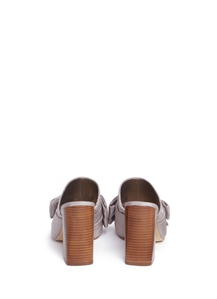 Back View - Click To Enlarge - SAM EDELMAN - 'Yumi' bow textured satin mules