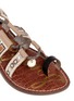 Detail View - Click To Enlarge - SAM EDELMAN - Gretchen' pompom mirror sequin lace-up sandals