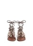 Front View - Click To Enlarge - SAM EDELMAN - Gretchen' pompom mirror sequin lace-up sandals