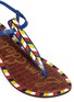 Detail View - Click To Enlarge - SAM EDELMAN - Gigi 5' chevron tribal print leather thong sandals