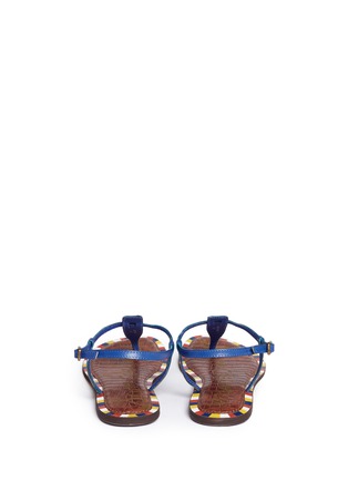 Back View - Click To Enlarge - SAM EDELMAN - Gigi 5' chevron tribal print leather thong sandals