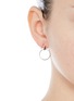 Figure View - Click To Enlarge - MARIA BLACK - 'Saga Medi' swirl hoop sterling silver earrings
