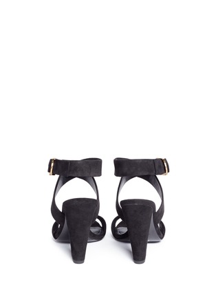 Back View - Click To Enlarge - STELLA LUNA - Turnlock D-ring ankle strap suede sandals
