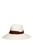 Figure View - Click To Enlarge - SENSI STUDIO - Ribbon bow toquilla straw panama hat
