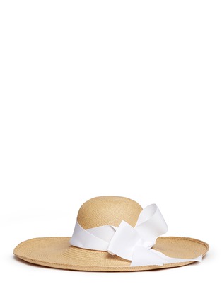 Figure View - Click To Enlarge - SENSI STUDIO - 'Lady Ibiza' twist bow toquilla straw sun hat