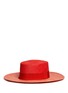 Figure View - Click To Enlarge - SENSI STUDIO - Chevron stripe toquilla straw boater hat