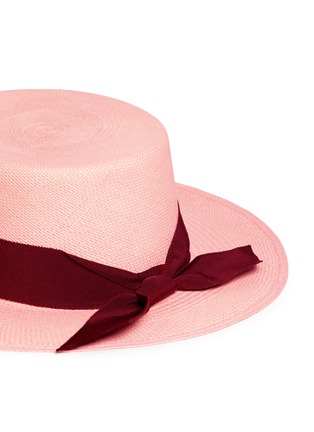 Detail View - Click To Enlarge - SENSI STUDIO - Toquilla straw boater hat