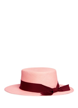 Figure View - Click To Enlarge - SENSI STUDIO - Toquilla straw boater hat