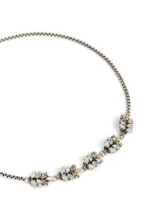 Detail View - Click To Enlarge - ANTON HEUNIS - Swarovski crystal leather charm necklace