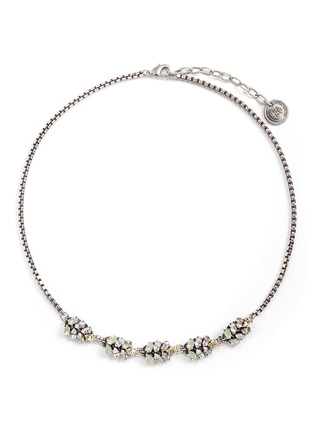 Main View - Click To Enlarge - ANTON HEUNIS - Swarovski crystal leather charm necklace