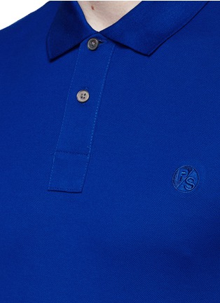 Detail View - Click To Enlarge - PS PAUL SMITH - Slim fit logo embroidered polo shirt