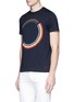 Front View - Click To Enlarge - PS PAUL SMITH - Concentric circle print organic cotton T-shirt