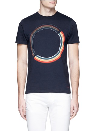 Main View - Click To Enlarge - PS PAUL SMITH - Concentric circle print organic cotton T-shirt