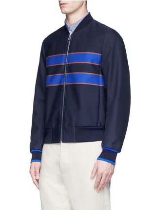 Front View - Click To Enlarge - PS PAUL SMITH - Contrast stripe blouson jacket