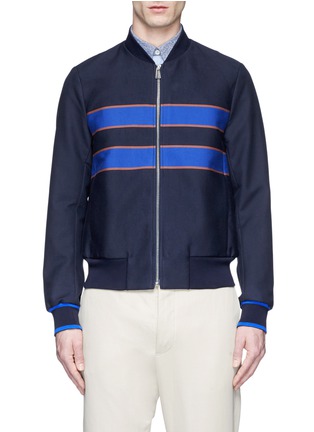 Main View - Click To Enlarge - PS PAUL SMITH - Contrast stripe blouson jacket
