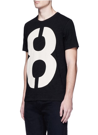 Front View - Click To Enlarge - RAG & BONE - Number print cotton T-shirt