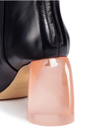 Detail View - Click To Enlarge - ELLERY - 'Sacred' Perspex dome heel leather boots