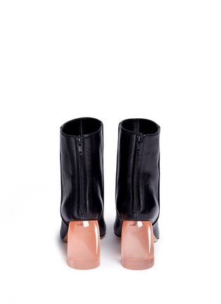 Back View - Click To Enlarge - ELLERY - 'Sacred' Perspex dome heel leather boots