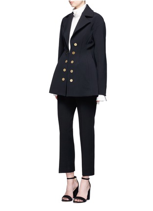 Figure View - Click To Enlarge - ELLERY - 'Marilyn' double-breasted flared twill coat