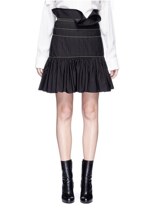 Main View - Click To Enlarge - ELLERY - 'Zamira' ruffle trim pleated peplum skirt