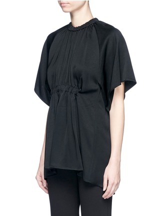 Front View - Click To Enlarge - ELLERY - 'Shaman' ruched crepe T-shirt