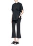 Figure View - Click To Enlarge - ELLERY - 'Shaman' ruched crepe T-shirt