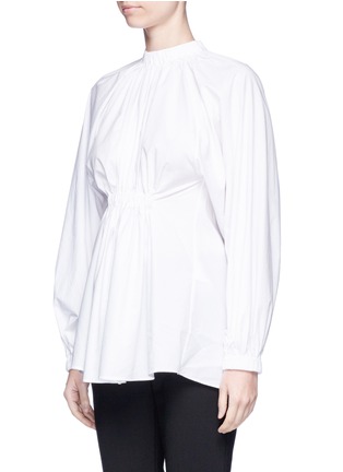 Detail View - Click To Enlarge - ELLERY - 'Echo' gathered front diamond jacquard blouse