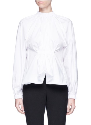 Main View - Click To Enlarge - ELLERY - 'Echo' gathered front diamond jacquard blouse