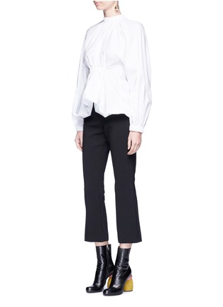 Figure View - Click To Enlarge - ELLERY - 'Echo' gathered front diamond jacquard blouse