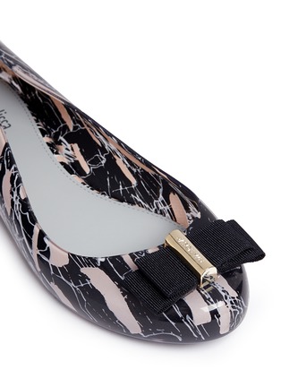 Detail View - Click To Enlarge - MELISSA - x Jason Wu 'Space Love II' marble print bow flats