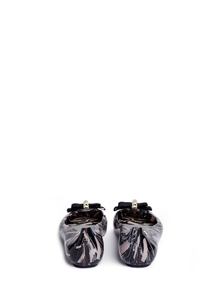 Back View - Click To Enlarge - MELISSA - x Jason Wu 'Space Love II' marble print bow flats