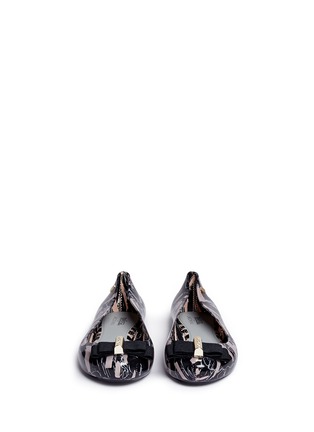 Front View - Click To Enlarge - MELISSA - x Jason Wu 'Space Love II' marble print bow flats