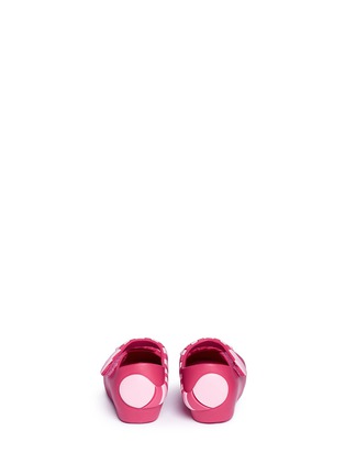 Back View - Click To Enlarge - MELISSA - x Disney 'Ultragirl' Cheshire cat appliqué toddler Mary Jane flats