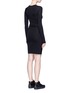 Back View - Click To Enlarge - T BY ALEXANDER WANG - Draped front matte jersey dress