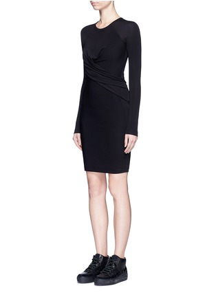 Front View - Click To Enlarge - T BY ALEXANDER WANG - Draped front matte jersey dress