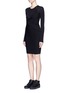 Front View - Click To Enlarge - T BY ALEXANDER WANG - Draped front matte jersey dress