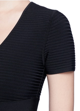 Detail View - Click To Enlarge - T BY ALEXANDER WANG - Crisscross waistband rib knit top