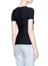Back View - Click To Enlarge - T BY ALEXANDER WANG - Crisscross waistband rib knit top
