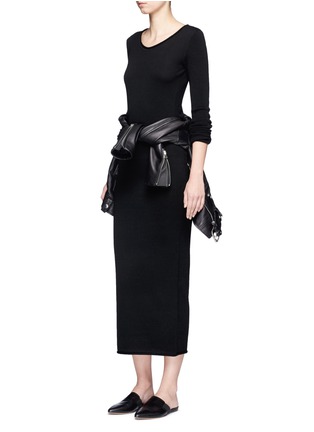 Figure View - Click To Enlarge - T BY ALEXANDER WANG - Roll neck Merino wool knit maxi dress