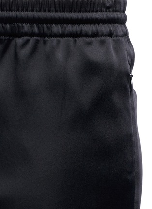 Detail View - Click To Enlarge - T BY ALEXANDER WANG - Stretch satin drawstring trackpants