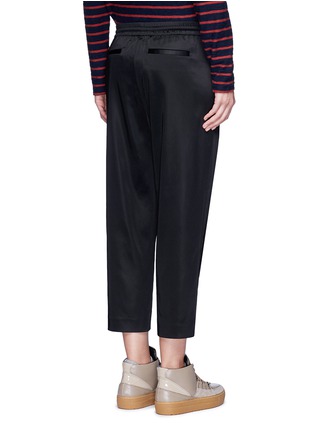 Back View - Click To Enlarge - T BY ALEXANDER WANG - Stretch satin drawstring trackpants