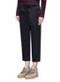 Front View - Click To Enlarge - T BY ALEXANDER WANG - Stretch satin drawstring trackpants